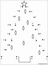 Christmas Connect Tree Dots Coloring Online Pages Color Print sketch template