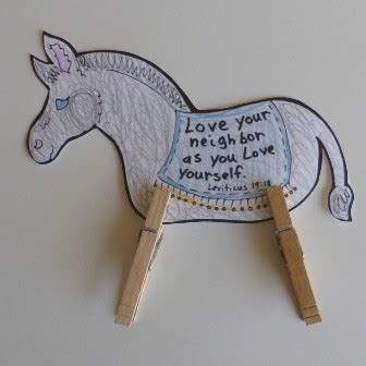 good samaritan clothespin donkey bible crafts  jenny