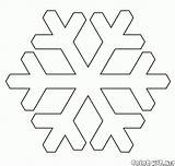 Colorkid Coloring Snowflake Common Most sketch template