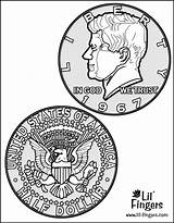Dollar Coloring Money Pages Half Drawing Coins Getdrawings Color Lil Fingers sketch template