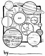 Sonnensystem Planeten Deckblatt sketch template