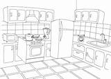 Colorear Cozinha Partes Colouring sketch template