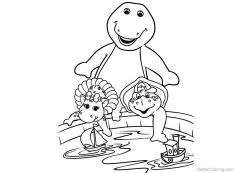 barney coloring pages play  toy ships  printable coloring pages