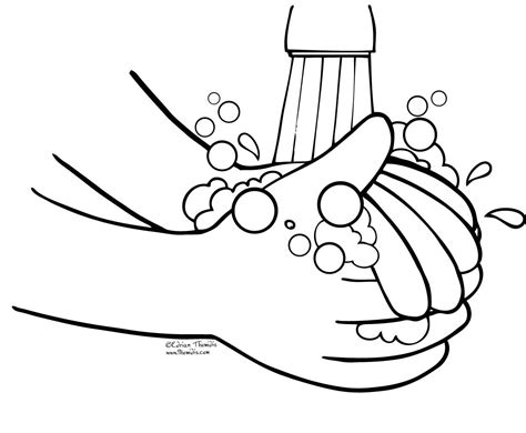 wash  hands coloring page printable pages hand washing poster
