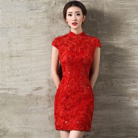 Buy 2018 Red Cheongsam Sexy Qipao Women Chinese