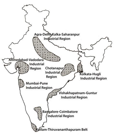 industrial regions  india upsc notes ias site