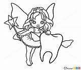 Tooth Fairy Drawing Drawings Draw Fairies Coloring Drawdoo Cartoon Pages Teeth Cute Paintingvalley sketch template