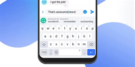 grammarly adds synonyms picker   mobile keyboard togoogle
