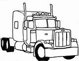 Coloring Pages Truck Semi Drawing Peterbilt Mack Drawings Clipart Colouring Trucks Kids Sketch Tow Outline Trailer Lorry Clip Need Anyone sketch template