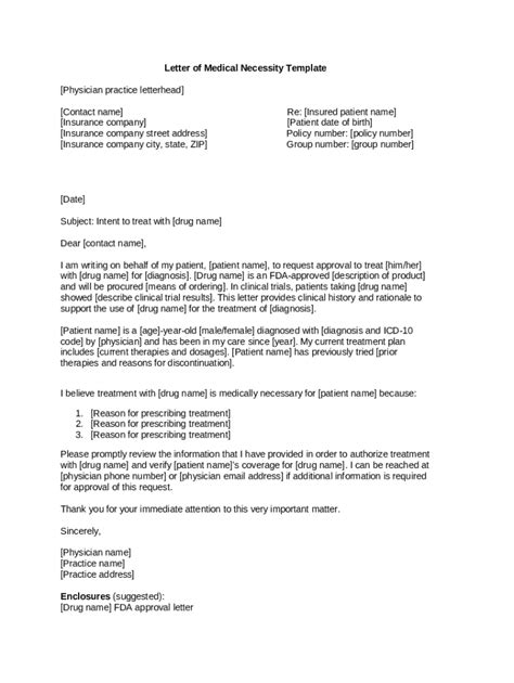 sample letter  medical necessity yourblueprint  template pdffiller