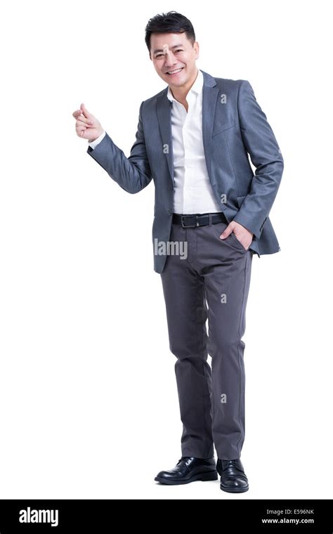 mature businessman snapping  fingers stock photo alamy