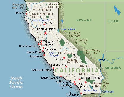 map  south california