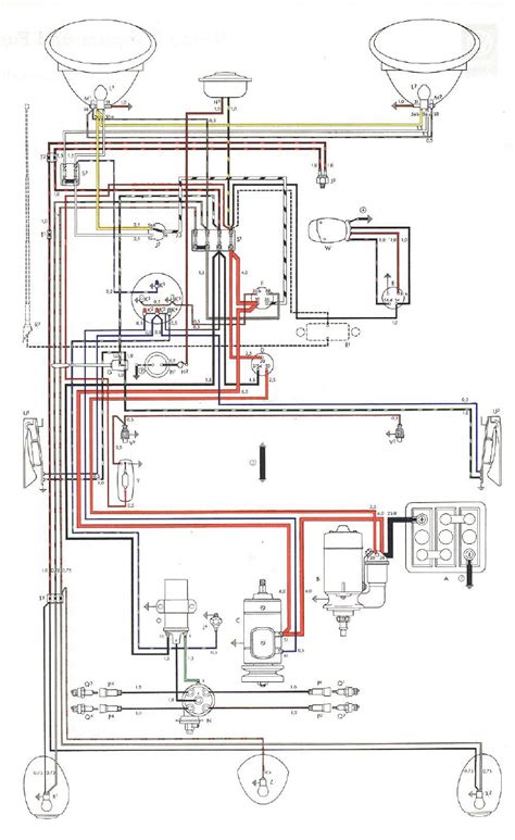 schaltplan vw kafer  volt wiring diagram