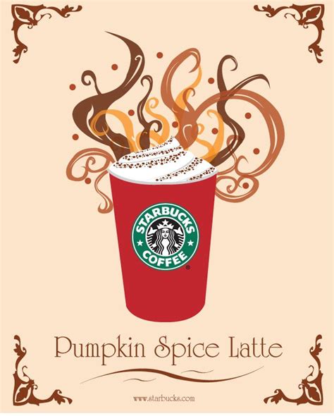 Starbucks Ad For Pumpkin Spice Latte Coffee Pinterest