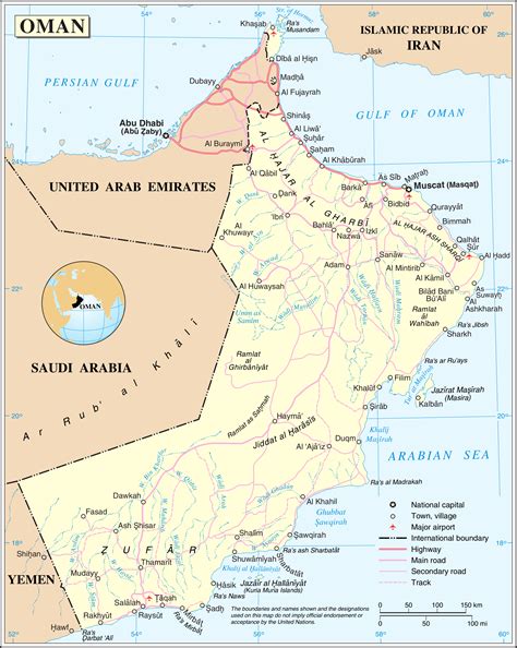 oman overview map oman mappery