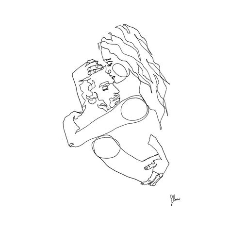 Artist Uses Simple Line Drawings To Capture A Couple S