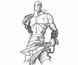 Kratos God War Coloring Pages Cartoon Template Getcolorings Getdrawings Printable sketch template