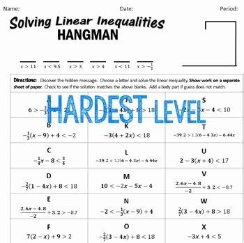 solving inequalities  adding  subtracting worksheet worksheet
