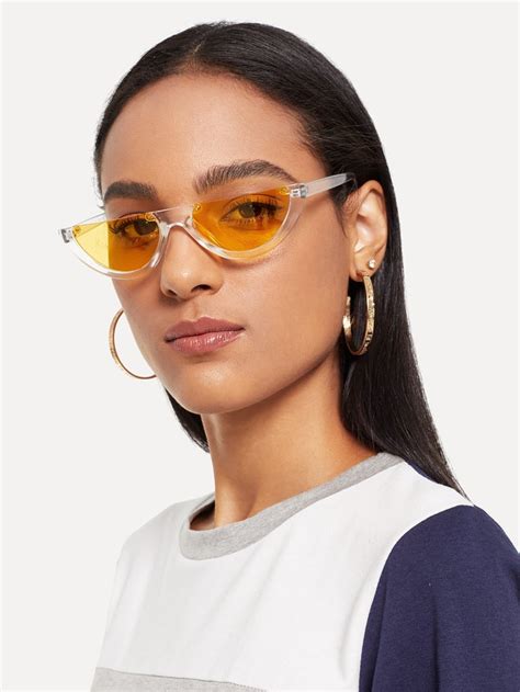shein clear frame tinted lens sunglasses  cool outfits