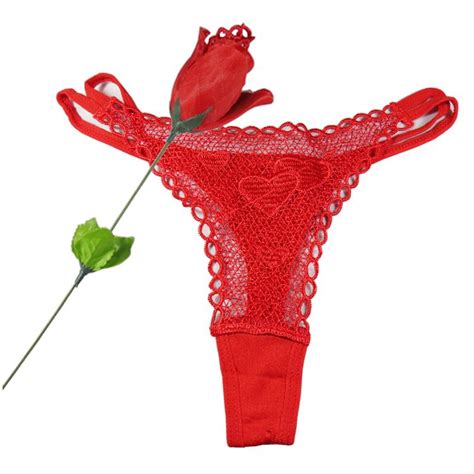 2020 Sexy Romantic Red Rose Flower Panty Rose Language G