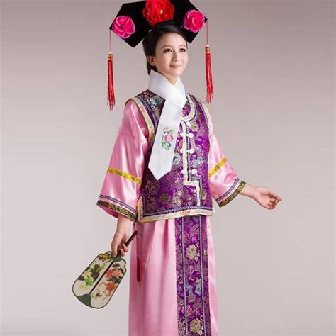 women  cosplay clothes chinese ancient robe qing dynasty royal princess dress gown lady