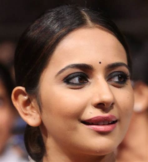 Beautiful Indian Girl Rakul Preet Singh Smiling Face Closeup Photos