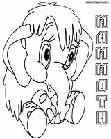 Coloring Mamoth Popular sketch template