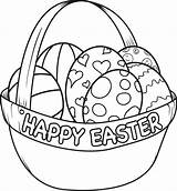 Coloring Basket Easter Empty Getcolorings Pages sketch template