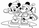 Coloring Winter Minnie Pages Mickey Mouse Skating Ice Disney Printable Sheets Color Clip Christmas Kids Disneyclips Fun Rocks Friends Gif sketch template