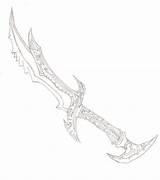 Sword Daedric Skyrim Deviantart Drawings Weapon sketch template