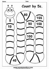 Counting Skip Worksheets Worksheet Grade Math Count Printable 5s Multiplication Worksheetfun Caterpillar Kindergarten Kids Maths Patterns Addition Number Forward Matematica sketch template