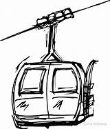 Gondola Drawing Ski Mountain Getdrawings sketch template