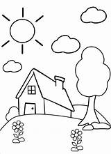 Coloring Kids Preschool House Color Pages Kidspressmagazine Drawings Therapy Children Activities Drawing Easy Kid Illustration Book Creative Buildings Books Now sketch template