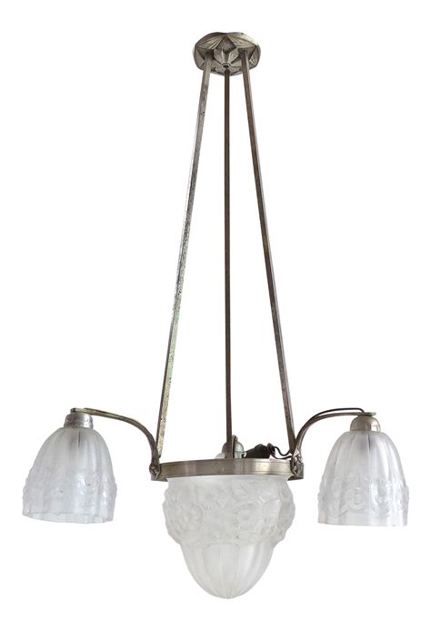 french art deco chandelier  floral design modernism