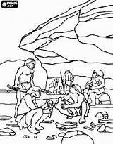 Prehistorie Geschiedenis Prehistoria Vrouw Jacht Mannen Groep Stenen Activiteiten Verschillende Realiseren Individuen Bescherming Overhangende Onder Rots Neanderthaler Kiezen Tekeningen Bezoeken sketch template