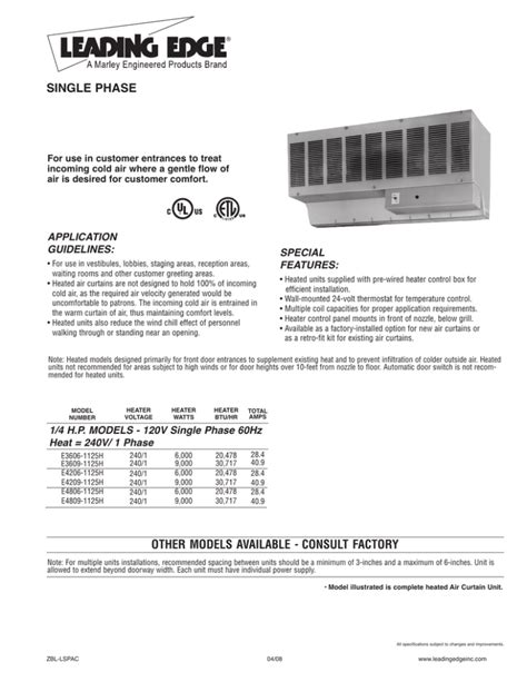 single phase  models