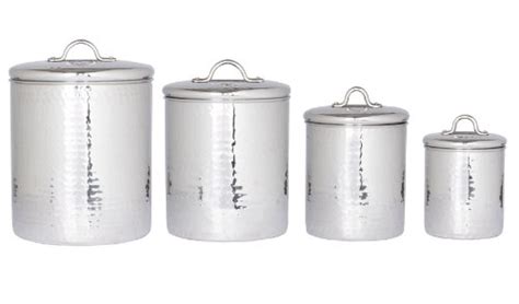 old dutch 4 piece hammered stainless steel canister set 4