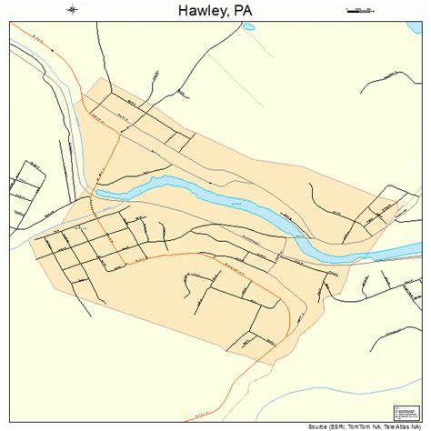 hawley pennsylvania street map