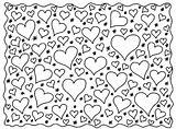 Hearts Coloring Color Lot Stress Anti Pages Adult sketch template
