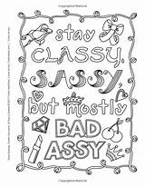 Coloring Sassy Pages Adult Adults Quotes Sayings Books Book Color Snarky Printable Choose Board Sheets sketch template