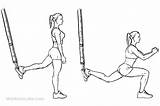 Trx Lunges Straps Workoutlabs Suspended Trainer sketch template