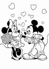 Coloring Disney Valentine Pages Minnie Mickey Sheet Mouse Saint Lovely Perfect Printable Print Colouring Printables Book Kids Send Card sketch template