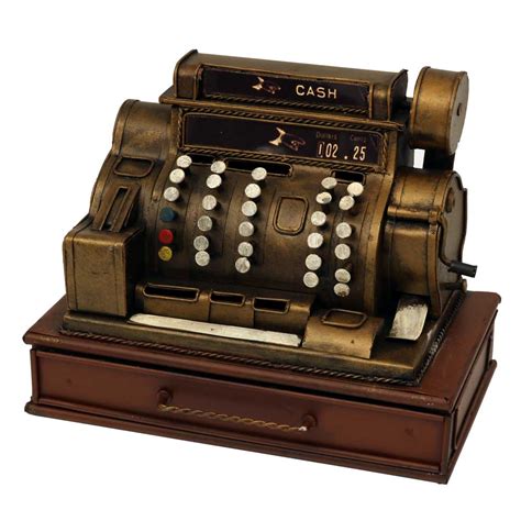 fashioned crank style cash register centerpiece banking retail  west themed party