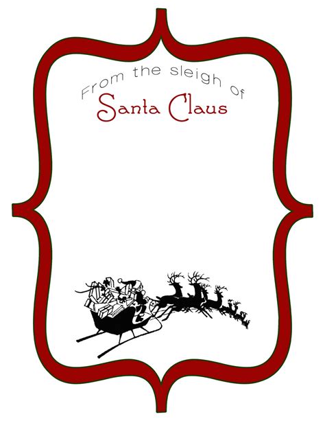 printable santa stationary