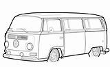 Volkswagen Volkswagenbusje Kombi Combi Kleurplaten Tekeningen Busjes Kever Samba Cheetahtravel Combis S636 sketch template