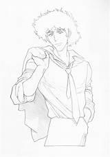Bebop Cowboy Spike Spiegel Pages Coloring Zio Traditional San Lineart Rocksteady Sketch Deviantart Drawings Template sketch template
