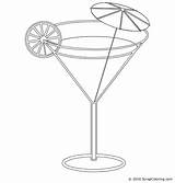 Cocktail Coloring Drawing Glass Pages Margarita Drink Martini Drinks Clipart Juice Orange Printable Drinking Fancy Color Drawings Sheets Lemonade Template sketch template