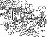 Coloring Family Cartoon Pages Friends Drawing Dora Kids Explorer Template Color Printable Party Getdrawings Amish Getcolorings Tree Woman Character sketch template
