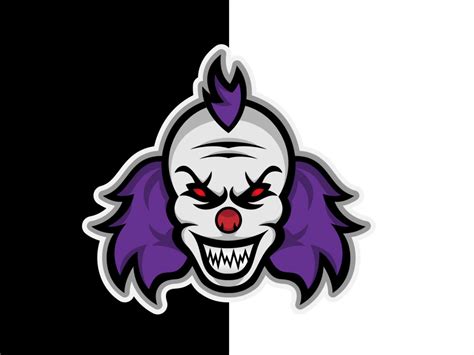 scary clown mascot logo project killa clown industries  kyle palm  dribbble