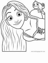 Rapunzel Tangled Getcolorings Picturethemagic Coloringpages101 sketch template